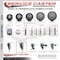 Service Caster 4 Inch Thermoplastic  Rubber Wheel Swivel 34 Inch Threaded Stem Caster Service Caster SCC-TS20S414-TPRB-34212 - alternate 3